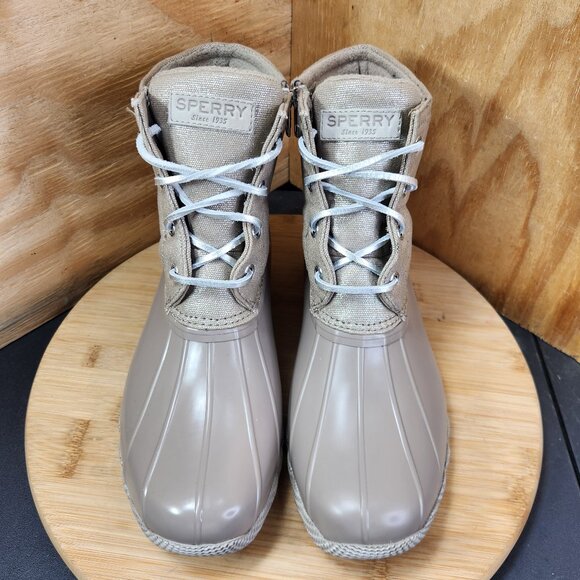 Sperry Womens Saltwater Shimmer Duck Rain Boots - Picture 3 of 10